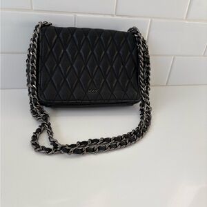 Abro Black Quilted Crossbody Bag